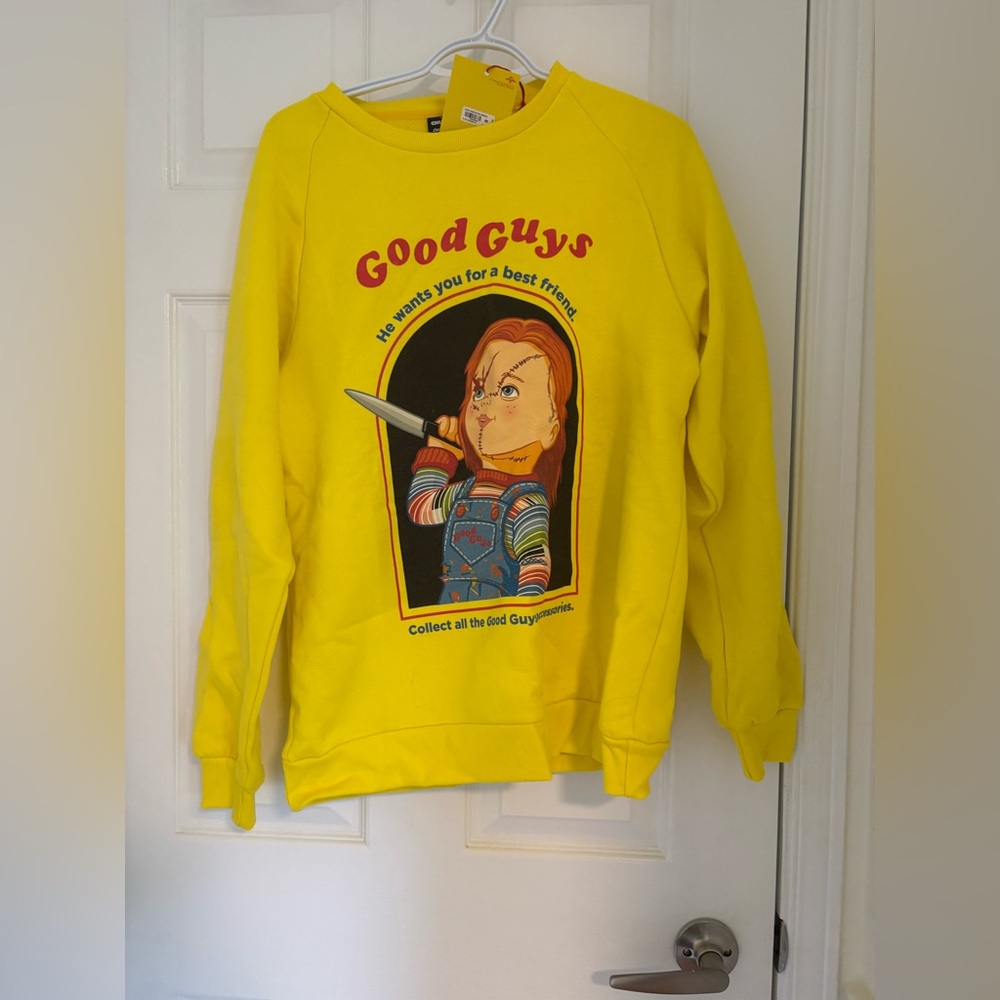Cakeworthy x Chucky "Good Guys" Yellow Sweater